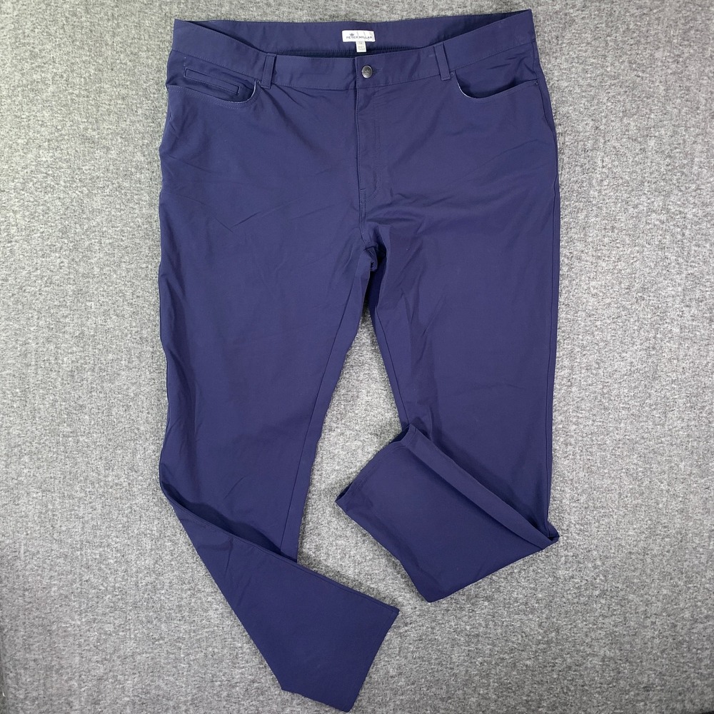 Peter Millar Performance Pants Men 42x33 Blue Golf Stretch Preppy Modern NEW
